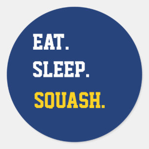 Eat Sleep Squash Classic Round Sticker