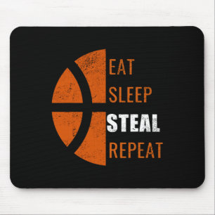 Eat Sleep Steal Repeat Fun Basketball Men Women Ki Mouse Mat