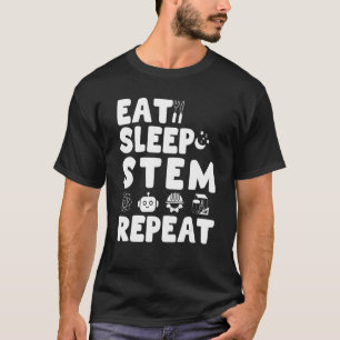 Eat Sleep STEM Repeat Inventor Summer Camp Kids Bo T-Shirt
