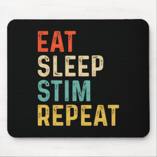 Eat Sleep Stim Repeat Autism Awareness Kids Boys W Mouse Mat