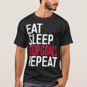 Eat Sleep Stop Goals Repeat Tri-blend T-Shirt