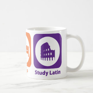 Eat Sleep Study Latin Coffee Mug