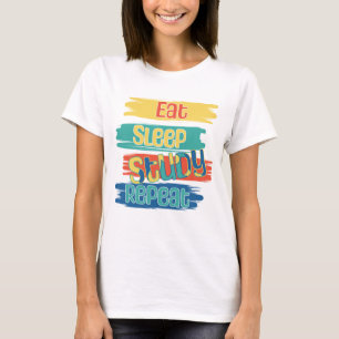 Eat Sleep Study Repeat T-Shirt
