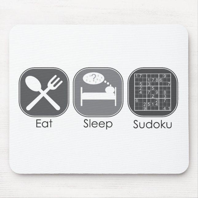 Eat Sleep Sudoku Copy Mouse Mat (Front)