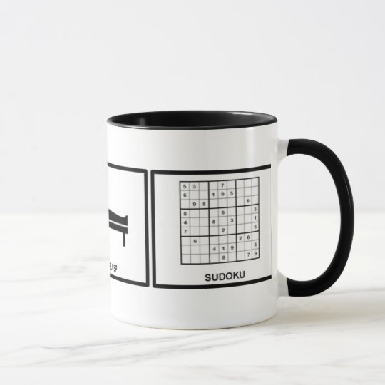 eat, sleep, sudoku mug