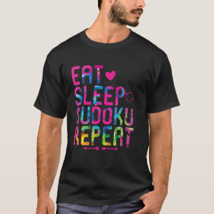 Eat Sleep Sudoku Repeat Funny Motivational Puzzle T-Shirt