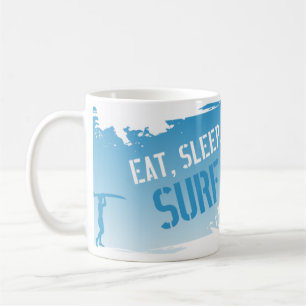 Eat, Sleep, Surf Coffee Mug