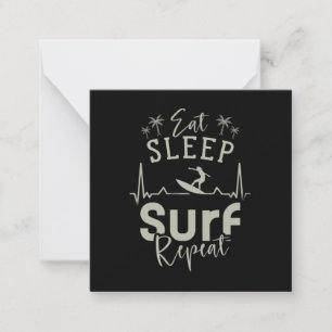 Eat Sleep Surf Repeat Card