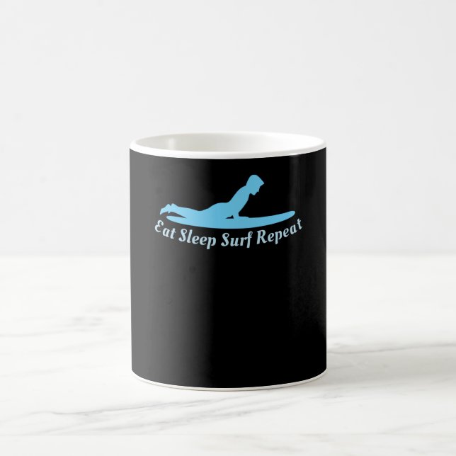 Eat Sleep Surf Repeat Coffee Mug (Center)
