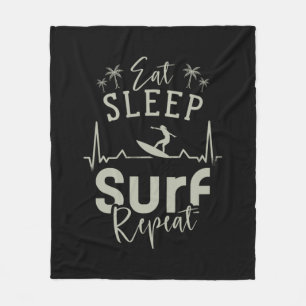 Eat Sleep Surf Repeat Fleece Blanket