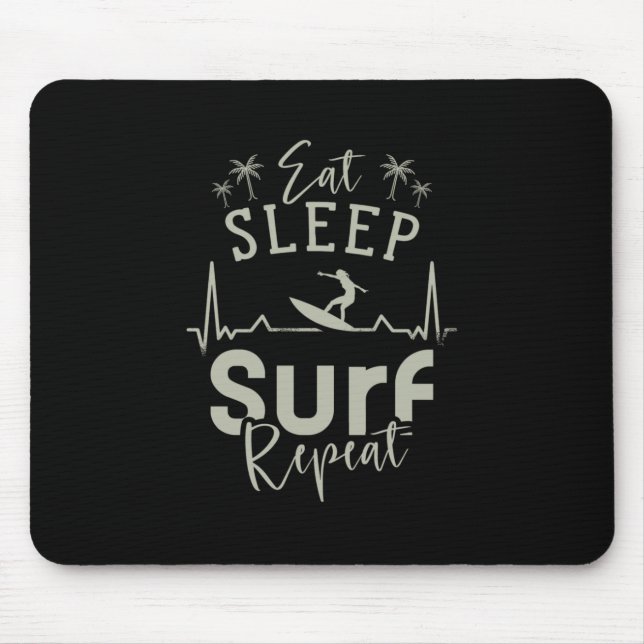 Eat Sleep Surf Repeat Mouse Mat (Front)