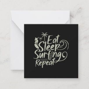 Eat Sleep Surfing Repeat Card