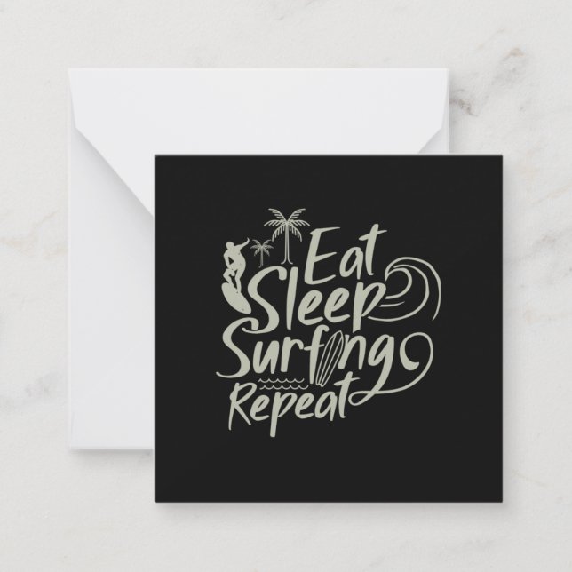 Eat Sleep Surfing Repeat Card (Front)