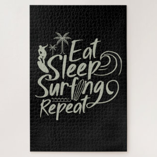 Eat Sleep Surfing Repeat Jigsaw Puzzle