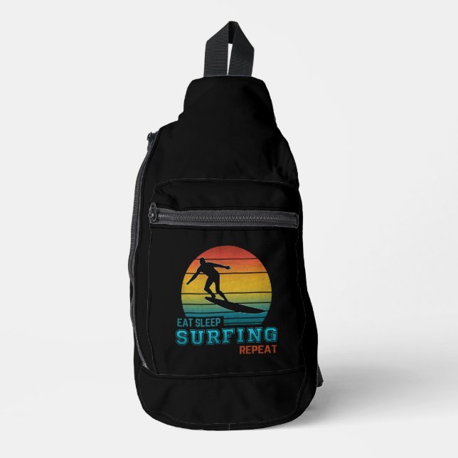 Eat Sleep Surfing Repeat Port Authority® Backpack (Front)