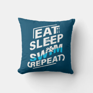 Eat Sleep Swim Cushion