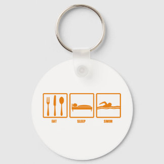 Eat Sleep Swim Key Ring