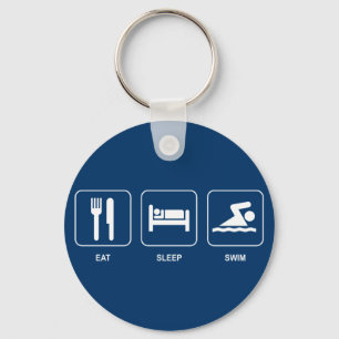 Eat Sleep Swim Keychain