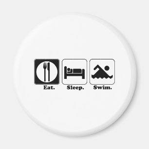 eat sleep swim magnet