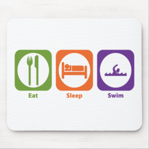 Eat Sleep Swim Mouse Mat