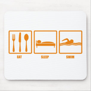 Eat Sleep Swim Mouse Mat