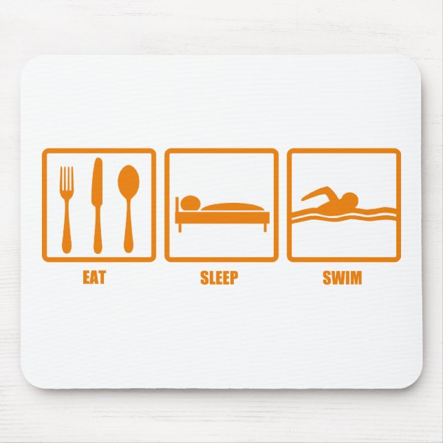 Eat Sleep Swim Mouse Mat (Front)