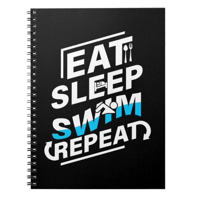 Eat Sleep Swim Notebook (Front)