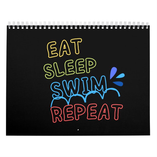 Eat sleep swim repeat calendar (Cover)