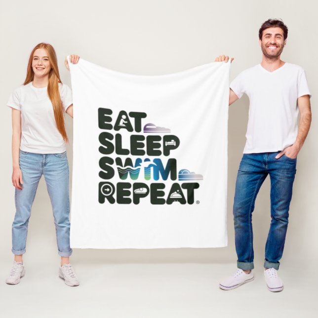 Eat Sleep Swim Repeat - Cosy Swim Blanket (In Situ)