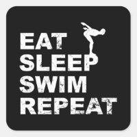 Eat Sleep Swim Repeat - Funny quote for Swimmer