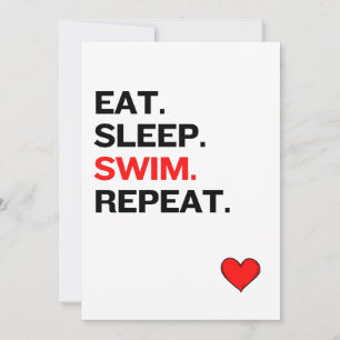 Eat. Sleep. Swim. Repeat. Holiday Card