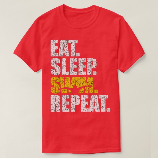 Eat Sleep Swim Repeat T-Shirt (Design Front)