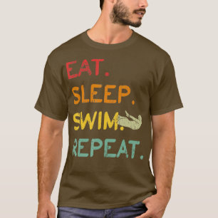 Eat Sleep Swim Repeat Triathlon Swimming Coach T-Shirt