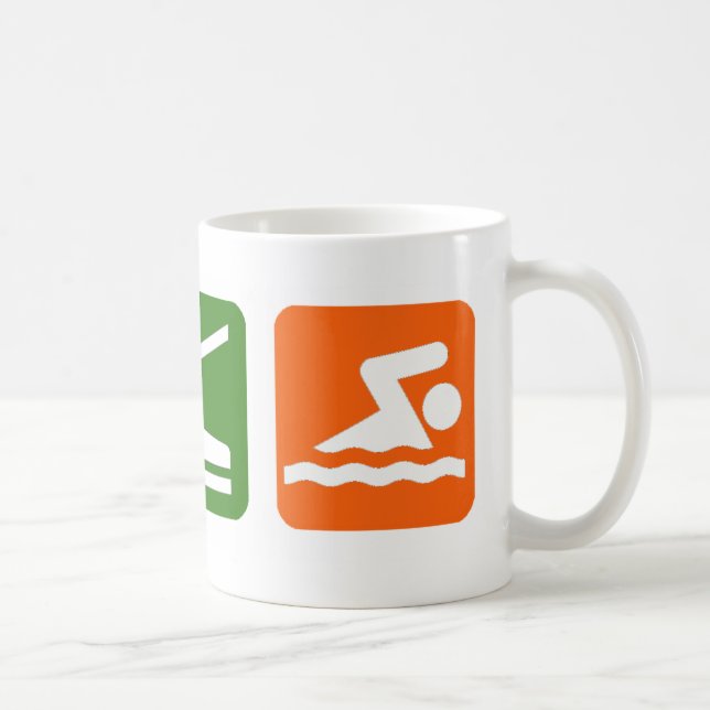 Eat Sleep Swimming Coffee Mug (Right)