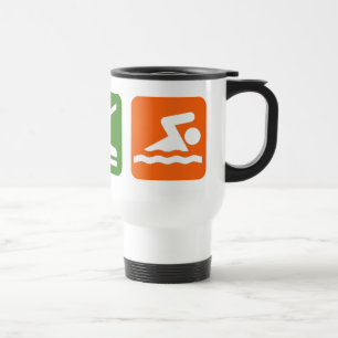 Eat Sleep Swimming Travel Mug