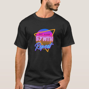 Eat Sleep Synth Repeat Musician DJ Synthesizer P T-Shirt