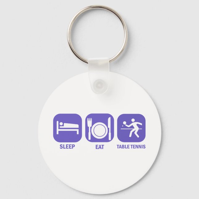 eat sleep table tennis key ring (Front)
