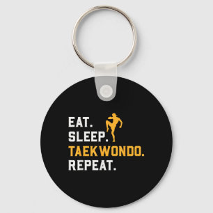 Eat Sleep Taekwondo Repeat Martial Arts Training Key Ring