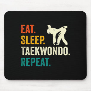 Eat Sleep Taekwondo Repeat - Taekwondo Kicking Mouse Mat