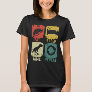 Eat Sleep Tame Repeat Dinosaur Gaming Geek Funny G T-Shirt