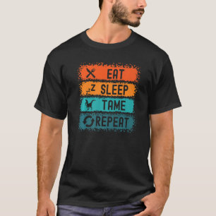 Eat Sleep Tame Repeat Gamer Dinosaur Trex T-Shirt