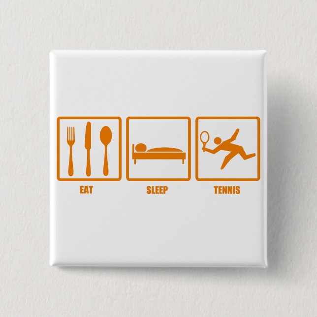 Eat Sleep Tennis 15 Cm Square Badge (Front)