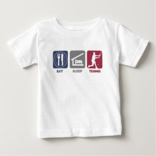 Eat Sleep Tennis - Guy 1 Baby T-Shirt