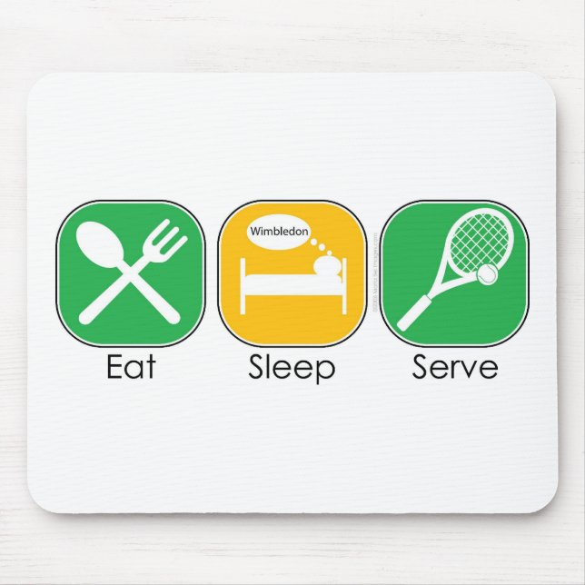 Eat Sleep Tennis Mouse Mat (Front)