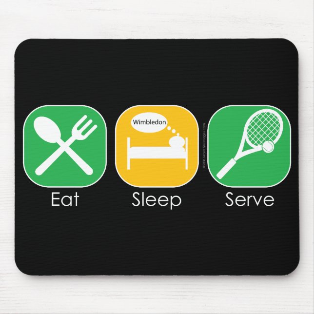 Eat Sleep Tennis Mouse Mat (Front)