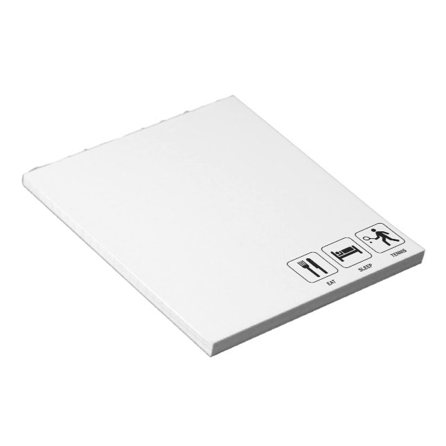Eat Sleep Tennis Notepad (Angled)