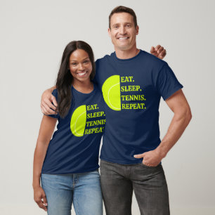 Eat Sleep Tennis Repeat Funny Tennis T-Shirt