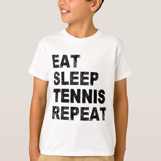 Eat Sleep Tennis Repeat T-Shirt (Front)