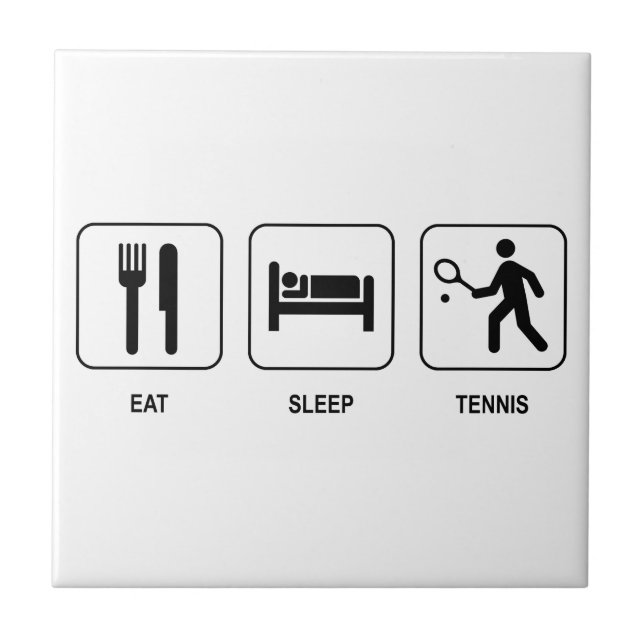 Eat Sleep Tennis Tile (Front)