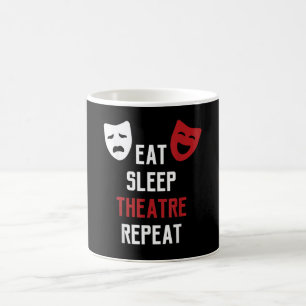 Eat Sleep Theatre Repeat Musical Thetre Gift Coffee Mug